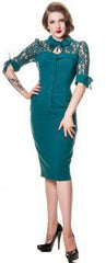 Teal Fitted Dress Size 8